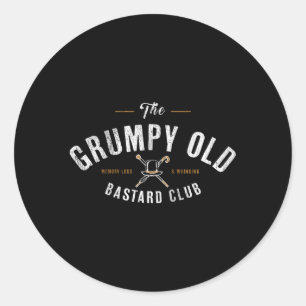 The Grumpy Old Bastard Club Classic Round Sticker