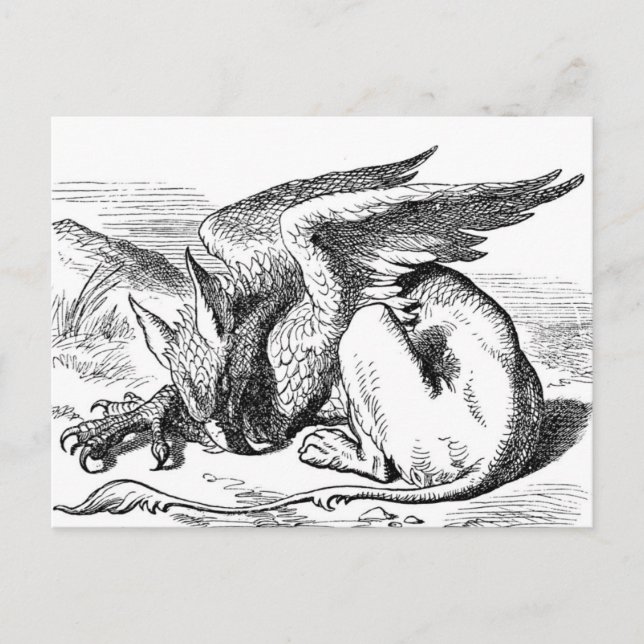 The  Gryphon from Alice in Wonderland Postcard (Front)