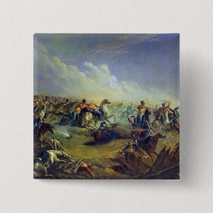 The Guard hussars attacking near Warsaw 15 Cm Square Badge