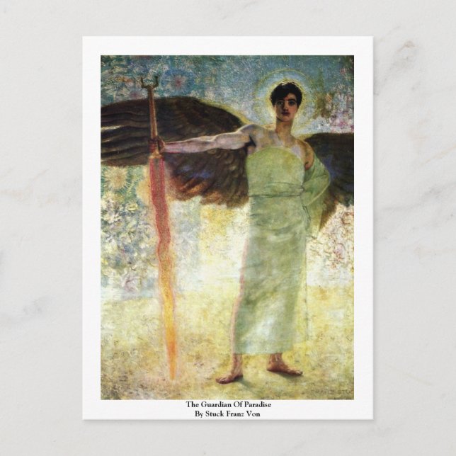 The Guardian Of Paradise By Stuck Franz Von Postcard (Front)
