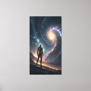 The guardian of the universe standing on the edge  canvas print