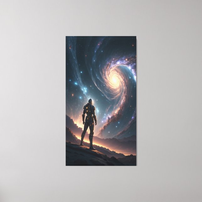 The guardian of the universe standing on the edge  canvas print (Front)