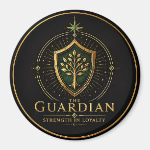 The Guardian Taurus Archetype Circle Magnet