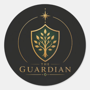 The Guardian Taurus Archetype Round Sticker