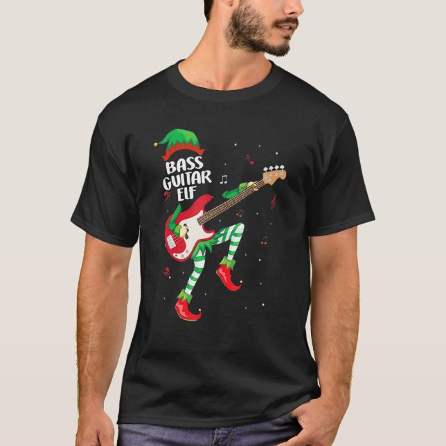 The Guitar Elf Matching Family Group Christmas Gui T-Shirt (Front)