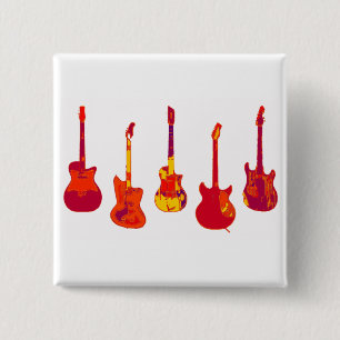 THE GUITAR LEGENDS 15 CM SQUARE BADGE