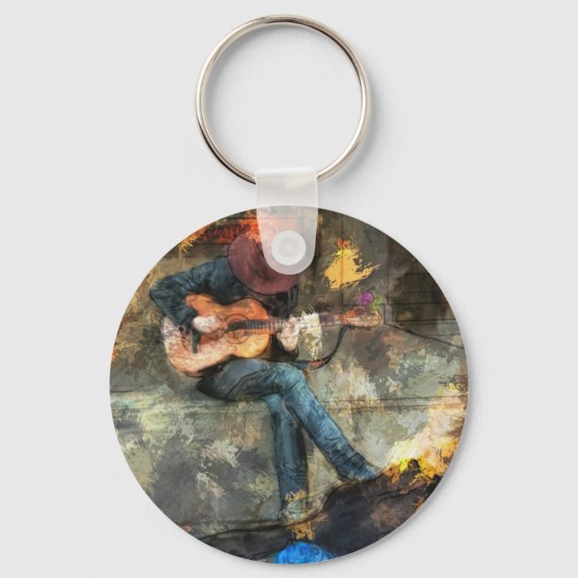 The Guitar Man Key Ring (Front)