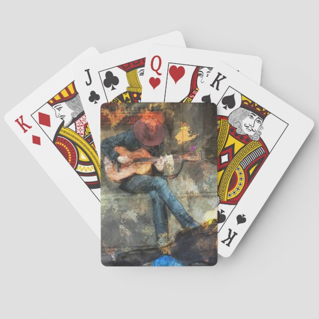 The Guitar Man Playing Cards (Back)