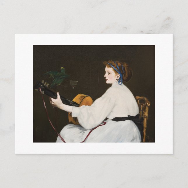The Guitar Player by Édouard Manet Postcard (Front)