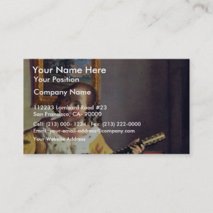 The Guitar Player, By Vermeer Van Delft Jan Business Card