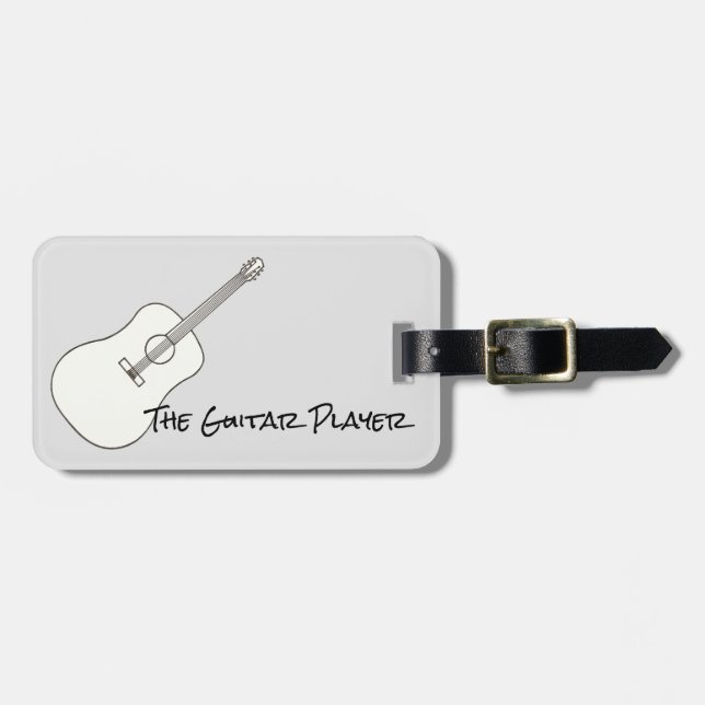 The Guitar Player, Personalised Luggage Tags (Front Horizontal)