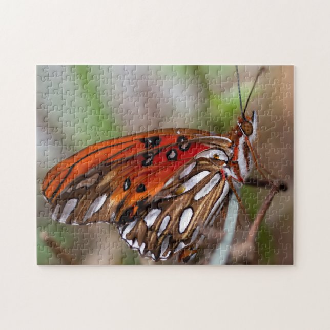 The Gulf Fritillary or Passion Butterfly Jigsaw Puzzle (Horizontal)