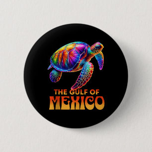 The Gulf Of Mexico Edm Music Rave Dance Sea Turtle 6 Cm Round Badge