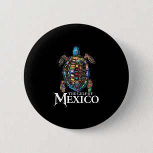 The Gulf Of Mexico Edm Music Rave Dance Sea Turtle 6 Cm Round Badge