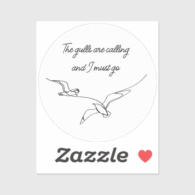 The gulls are calling and I must go Seagull art  (Sheet)