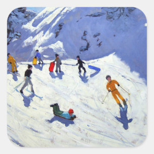 The Gully Belle Plagne 2004 Square Sticker