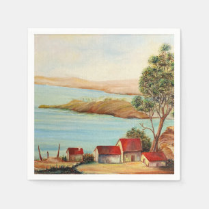 The Gum Tree - Australian Landscape Oil Painting  Napkin