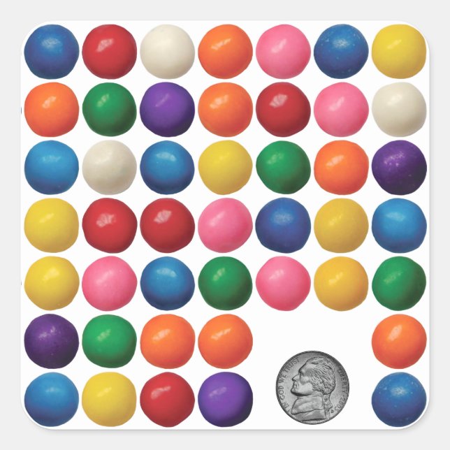 The Gumball Machine Square Sticker (Front)