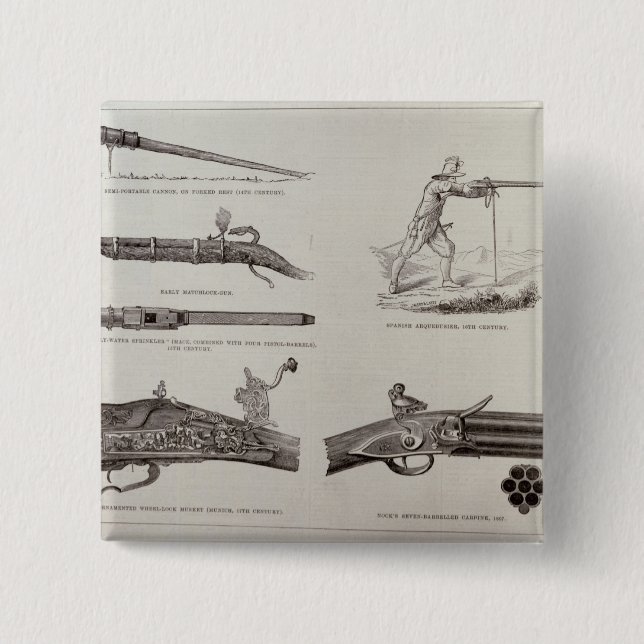 The Gun and its Development 15 Cm Square Badge (Front)