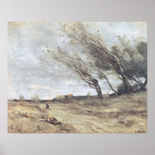 The Gust of Wind, c.1865-70 Poster