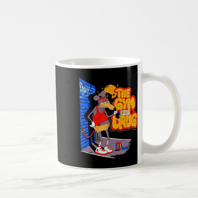 The Gym Is My Drug Funny Weightlifting Bodybuildin Coffee Mug (Right)