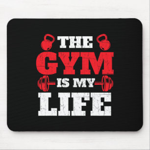 The Gym Is My Life - Workout Gym Weightlifting Bod Mouse Mat