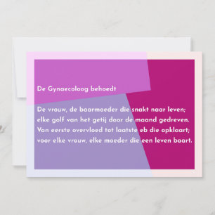 The Gynaecologist is protected Thank You Card