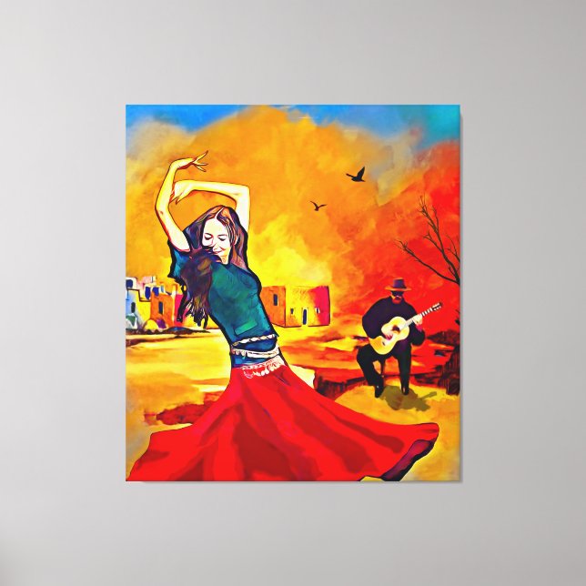 the GYPSY DANCER Stretched Canvas Print (Front)