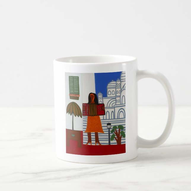 The Gypsy Girl in Front of Sacre Coeur 2006 Coffee Mug (Right)