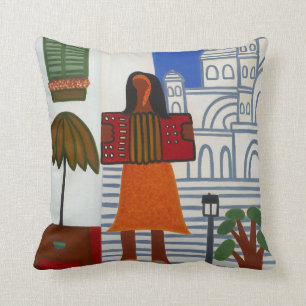 The Gypsy Girl in Front of Sacre Coeur 2006 Cushion
