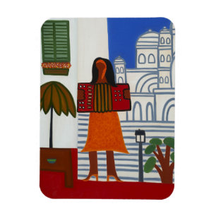 The Gypsy Girl in Front of Sacre Coeur 2006 Magnet