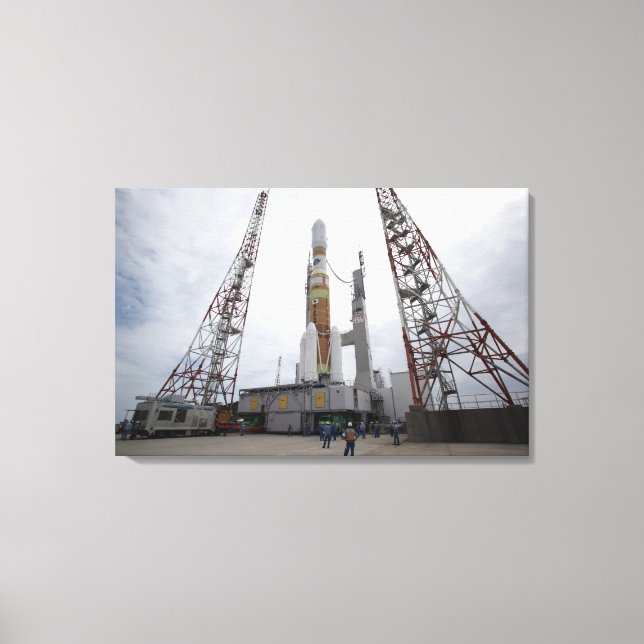 The H-IIB rocket on the launch pad Canvas Print (Front)