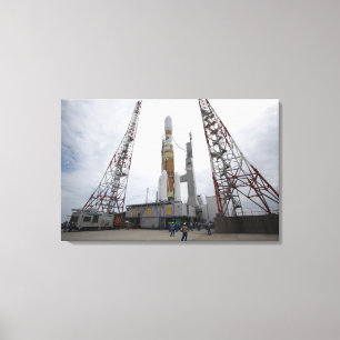 The H-IIB rocket on the launch pad Canvas Print