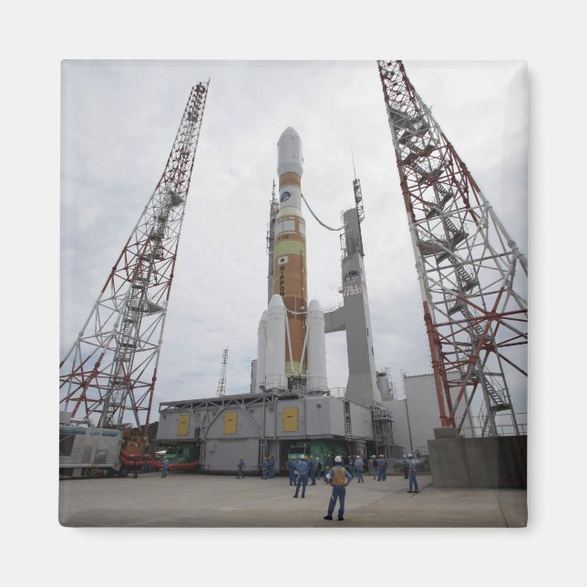 The H-IIB rocket on the launch pad Magnet (Front)