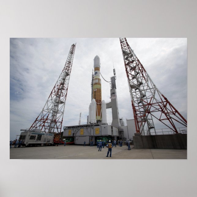 The H-IIB rocket on the launch pad Poster (Front)