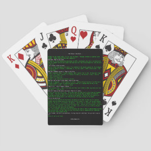 The Hacker's Manifesto Playing Cards