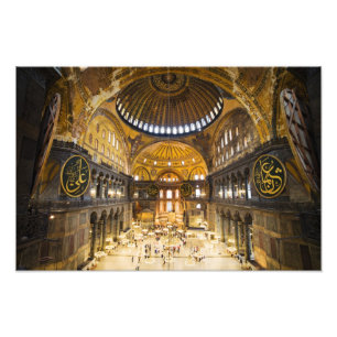 The Hagia Sophia Interior in Istanbul Photo Print