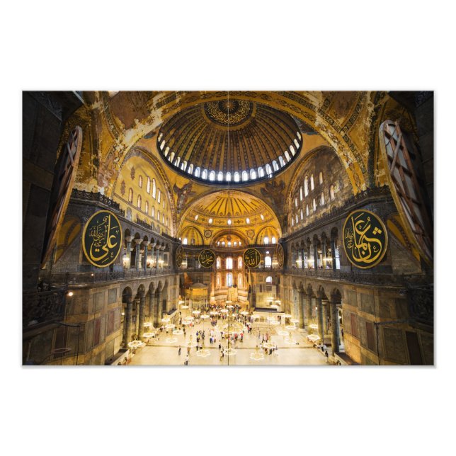 The Hagia Sophia Interior in Istanbul Photo Print (Front)