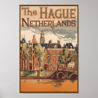 The Hague Netherlands Illustration Travel Art