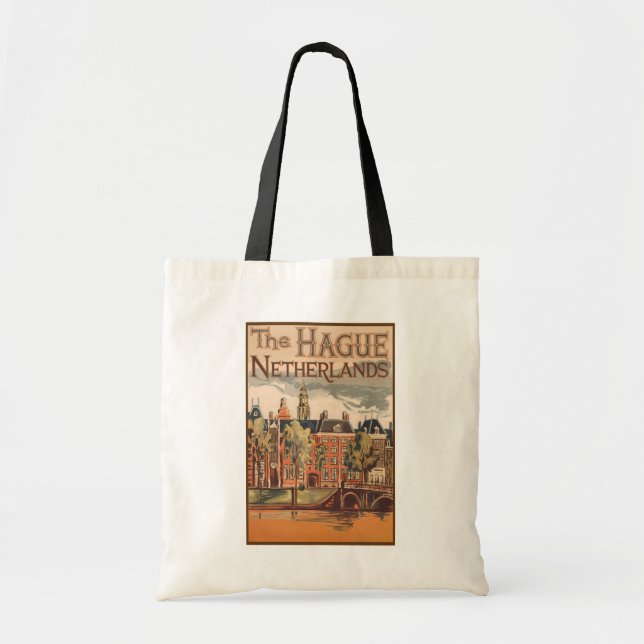 The Hague Netherlands Illustration Travel Art Tote Bag (Front)