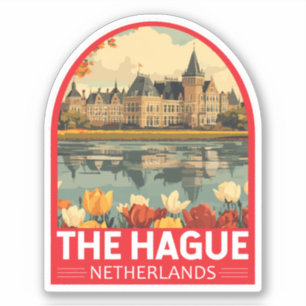 The Hague Netherlands Travel Art Emblem
