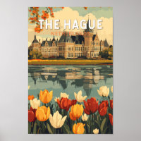 The Hague Netherlands Travel Art Vintage