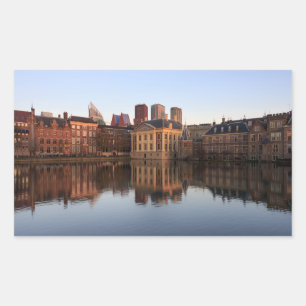The Hague skyline in the Netherlands Rectangular Sticker