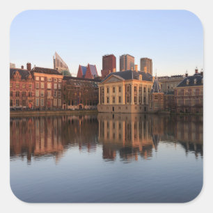 The Hague skyline in the Netherlands Square Sticker