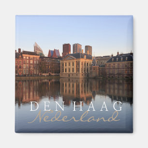 The Hague skyline in the Netherlands text magnet