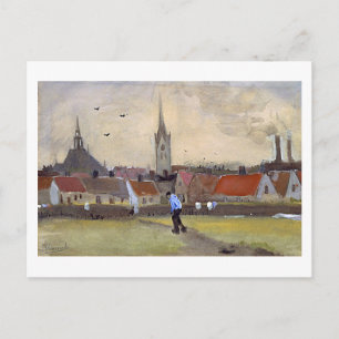 The Hague with New Church, Van Gogh Fine Art Postcard
