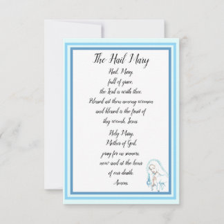 The Hail Mary Prayer Card