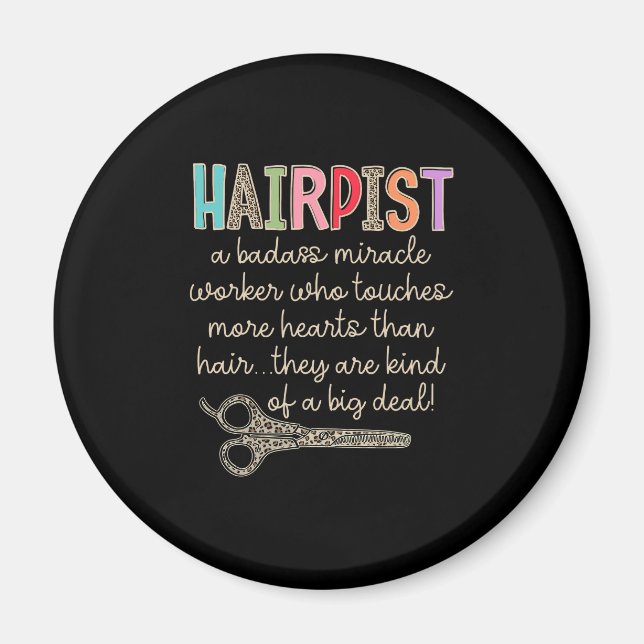 The Hairapist Hairdresser Definition Funny Hair St Magnet (Front)