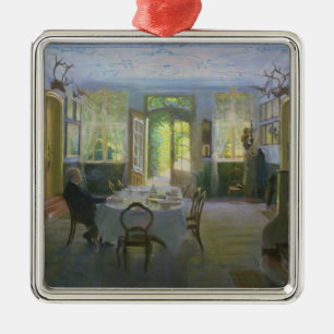 The Hall of the Manor House in Waltershof, 1894 Metal Tree Decoration