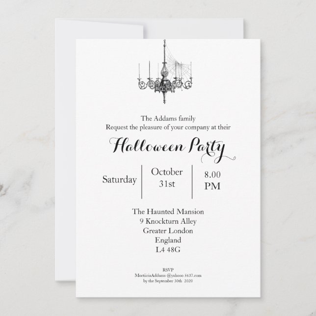 the Halloween Ball Invitation (Front)
